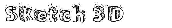 Sketch 3D font preview